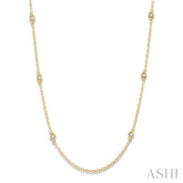 1/5 ctw Round Cut Diamond Fashion Necklace in 14K Yellow Gold